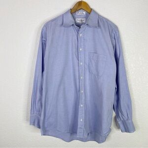 Vintage Burberrys Blue Long Sleeve Button Front Shirt
